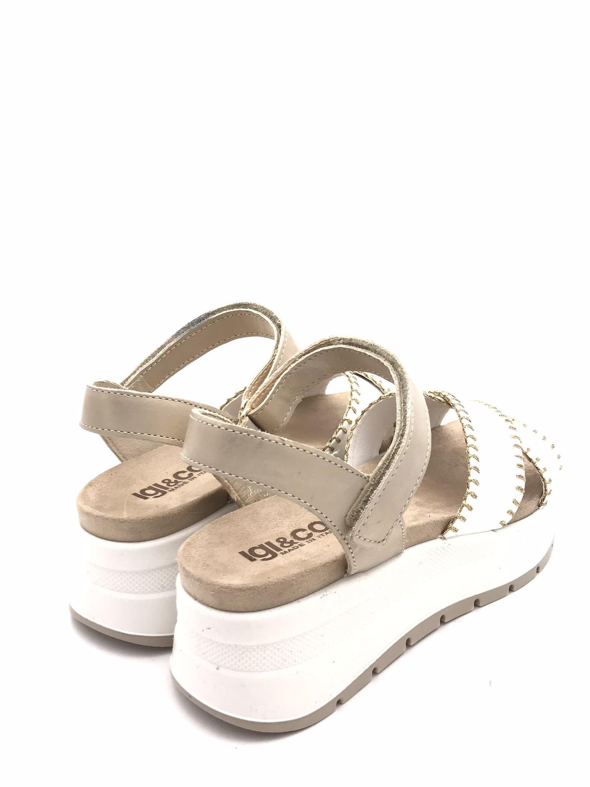 Sandalo donna Sirena bianco-platino 7677411 BIANCO IGI&CO 