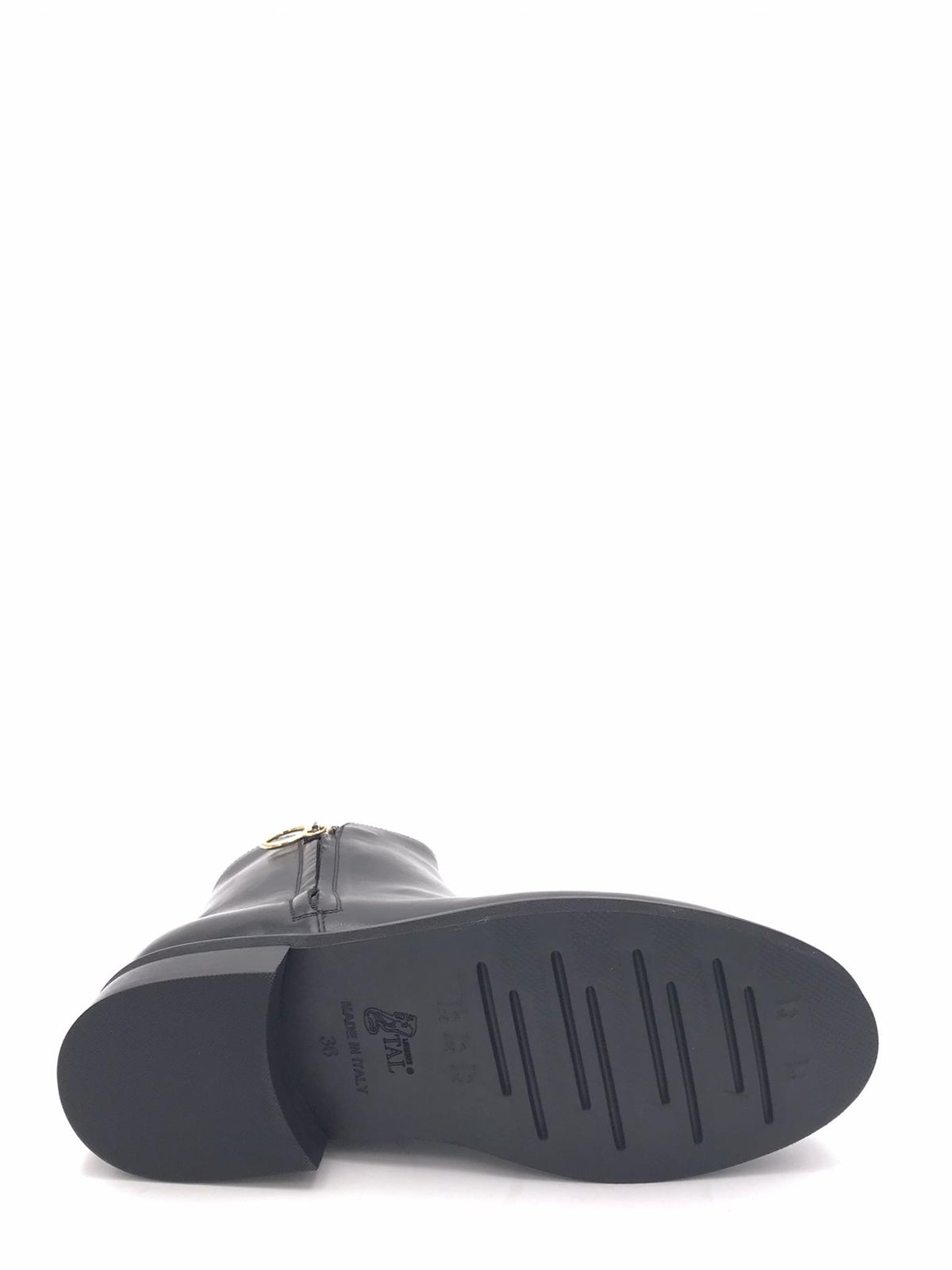 Tronchetto basso in pelle nera K082T NERO LUCA GROSSI 