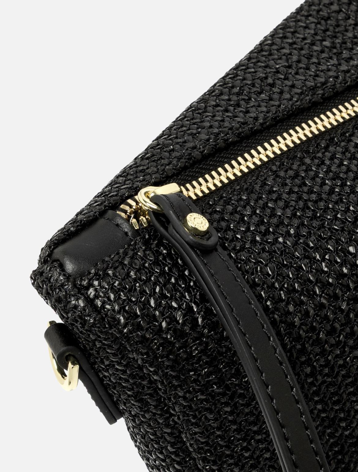 Borsa Nora pouch in raffia nero BS10225 TWIST-LSNERO GIANNI CHIARINI 