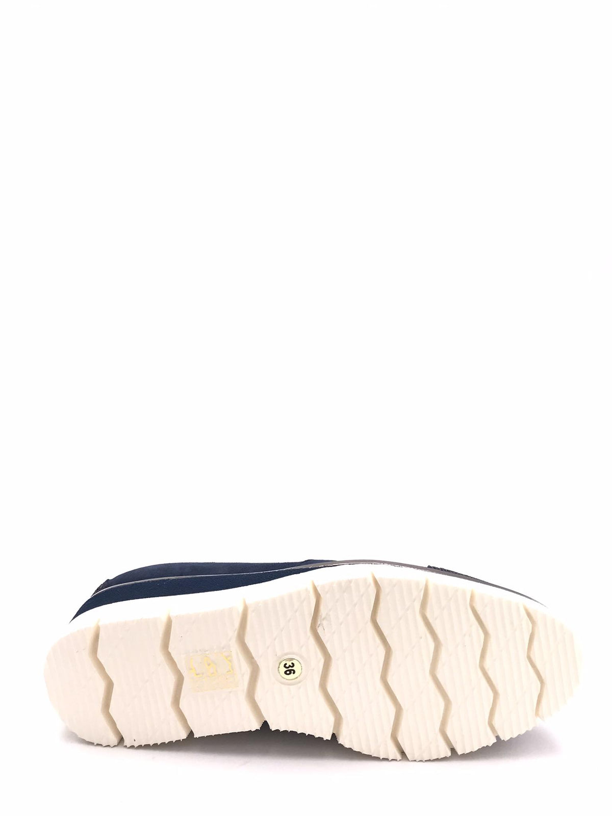 Scarpa accollata in camoscio blu 670 BLU ZULIAN 