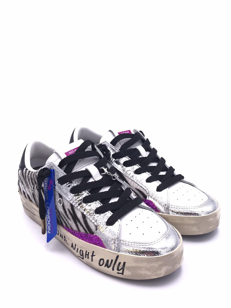 Sneakers sk8 delux in cavallino zebrato 25107 MULTICOLOR CRIME LONDON 