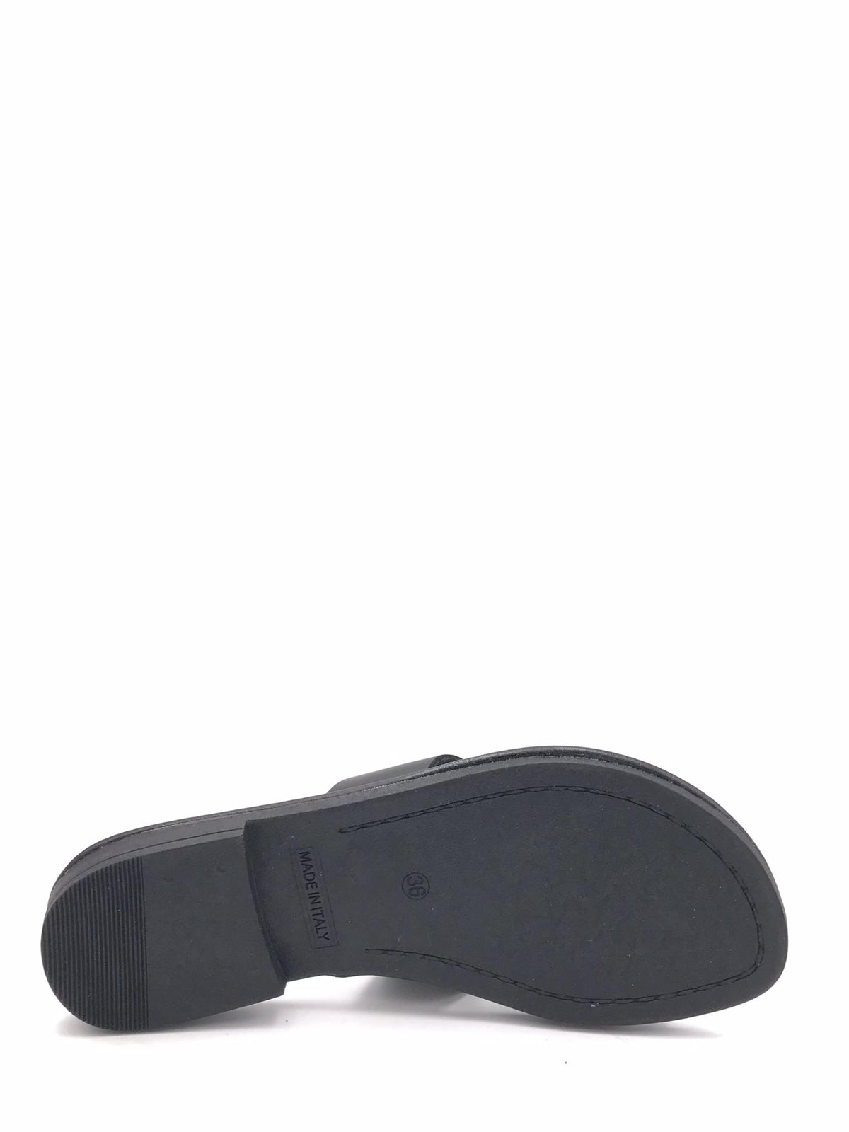 Ciabatta in pelle nera LIDO 501 NERO DONNA TOSCANA 
