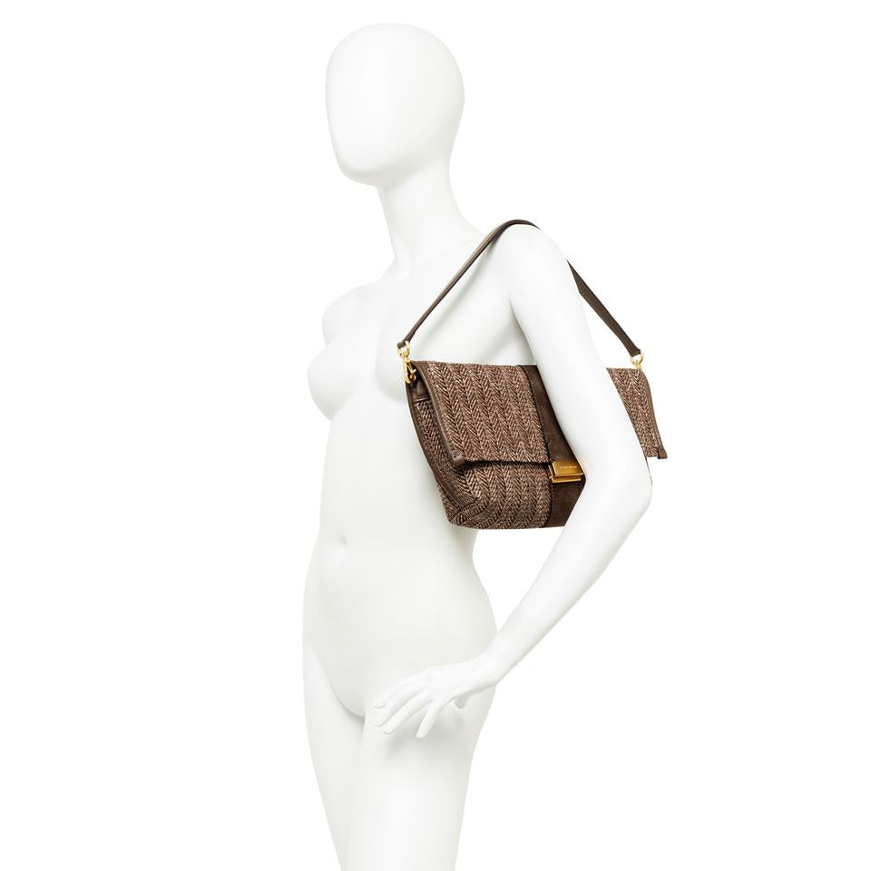 Borsa Marigold choco in raffia BS12246 PGLSPGCIOCCOLATO GIANNI CHIARINI 