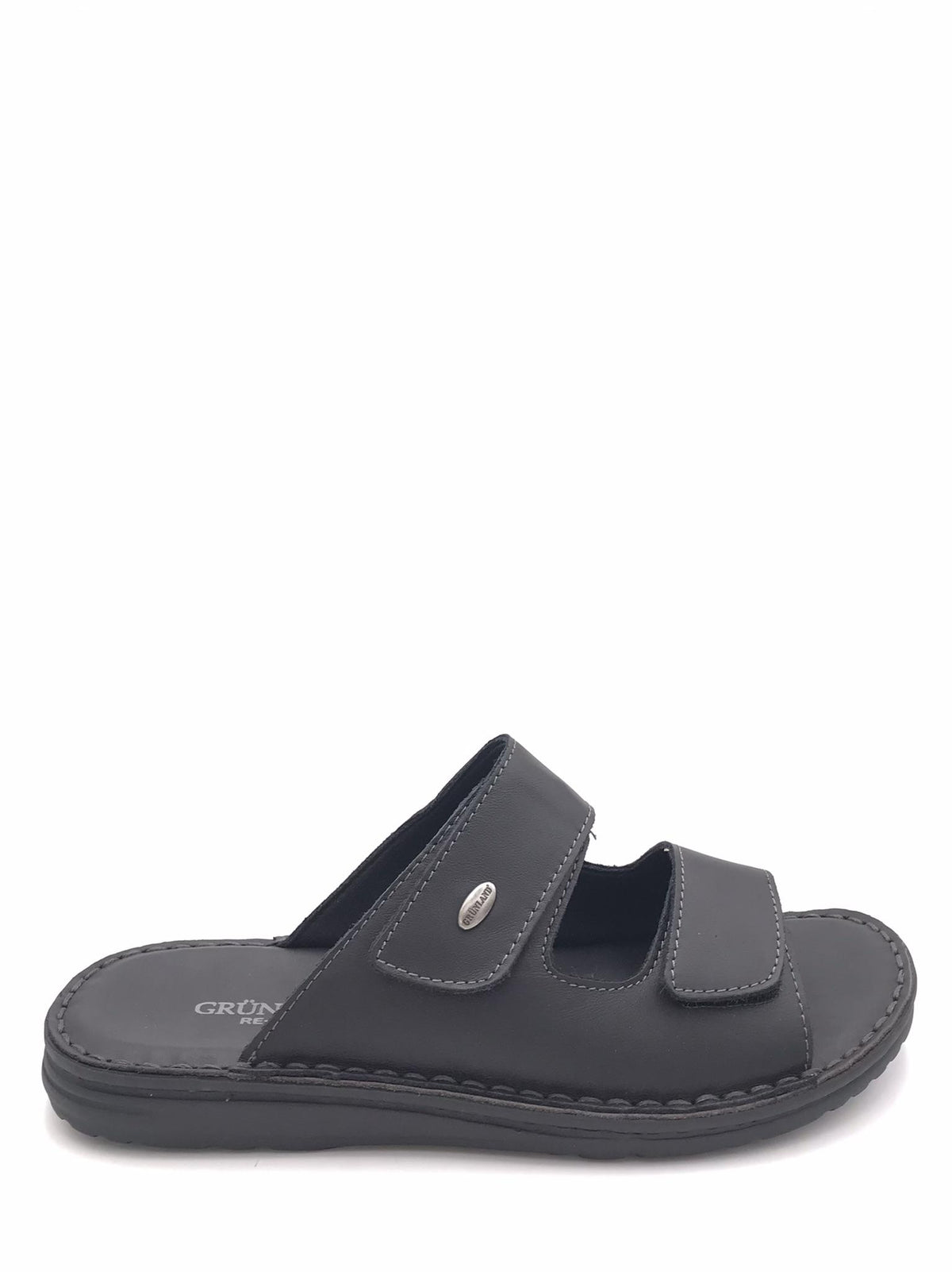 Ciabatta Lapo doppio velcro nera CI 3081 NERO GRUNLAND 