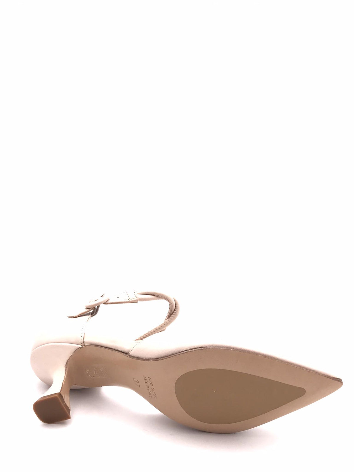 Scarpa Susy punta-tallone in nappa cipria