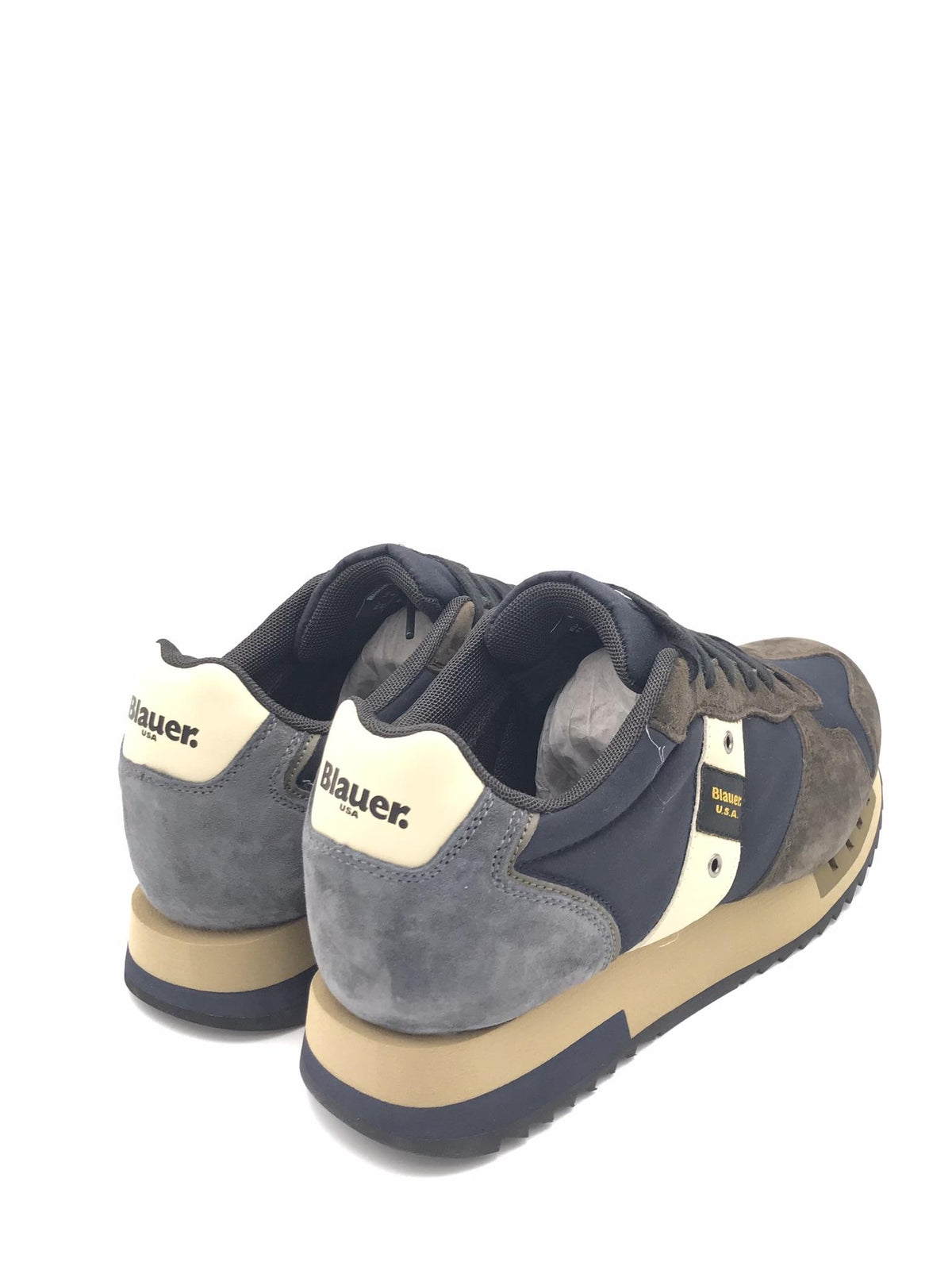 Sneakers queens blu-marrone QUEENS01 BLU-MARRONE BLAUER 