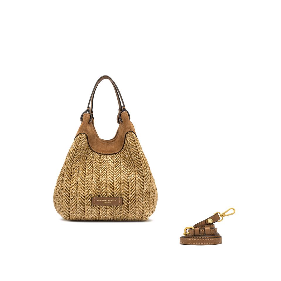 Borsa Dua small in raffia cookie BS12338 PGLSPGCUOIO GIANNI CHIARINI 
