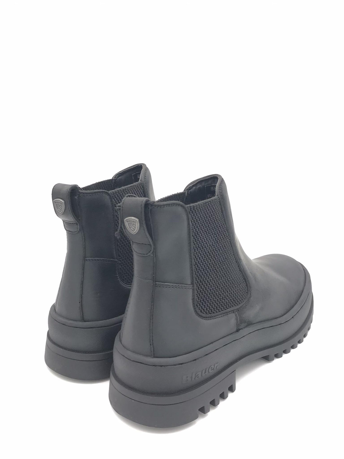 Chelsea boot in pelle ingrassata nera IUKA 02 NERO BLAUER 