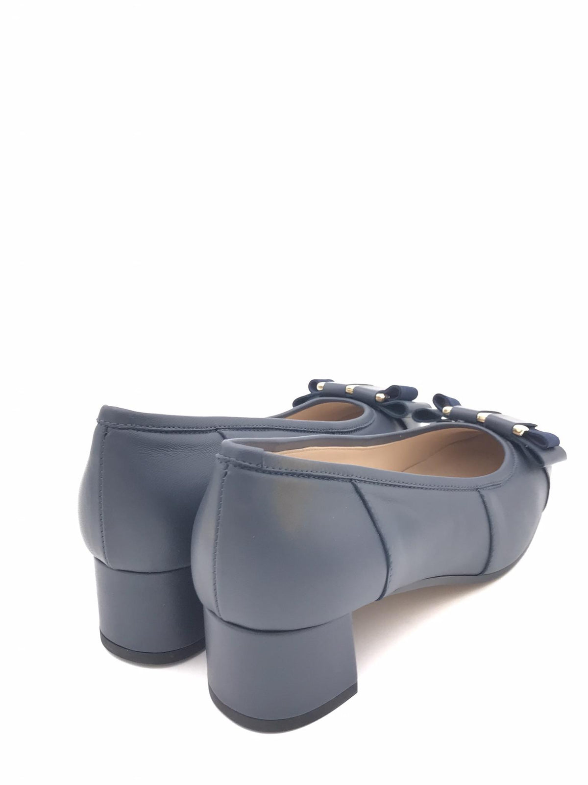 Decolletè Nadia nappa blu