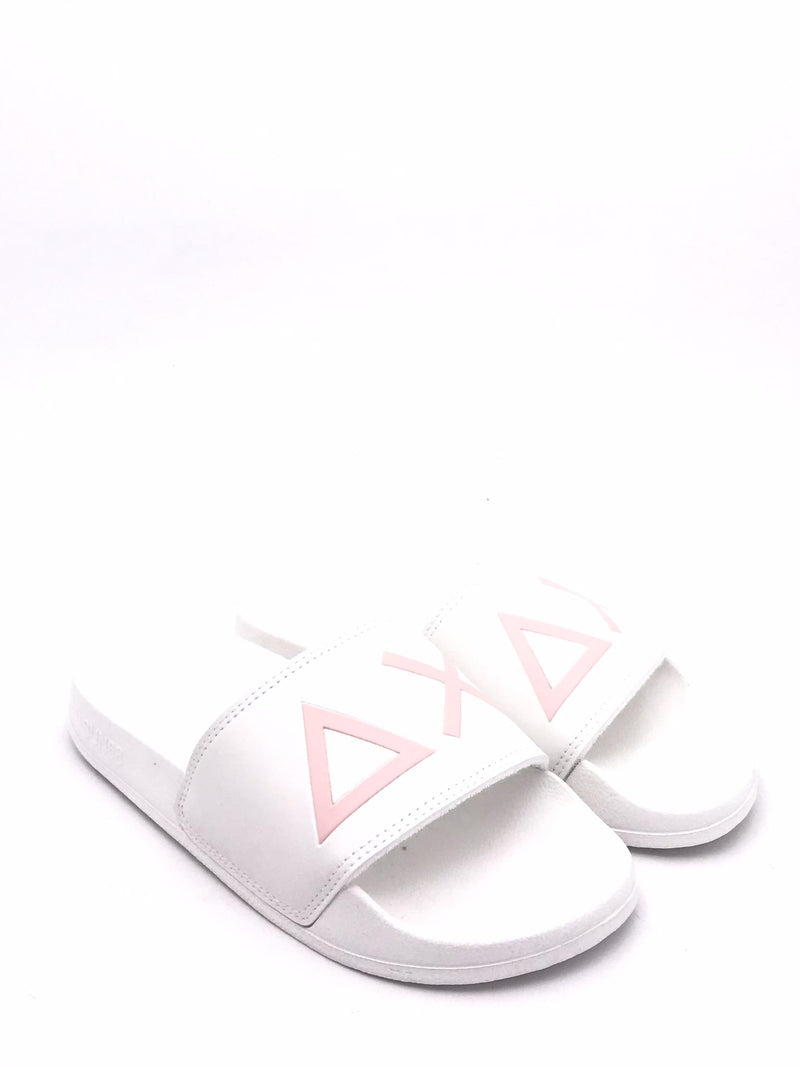 Slippers logo bianca-rosa X35204 BIANCO SUN 68 