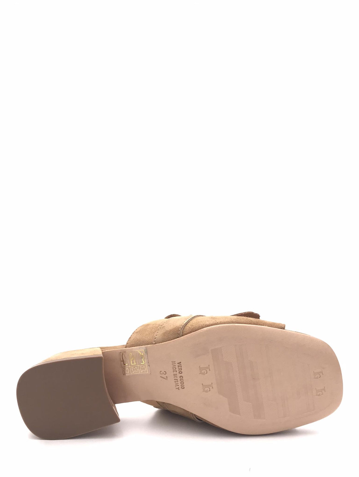 Ciabatta donna glass camoscio sella L246S CUOIO LUCA GROSSI 