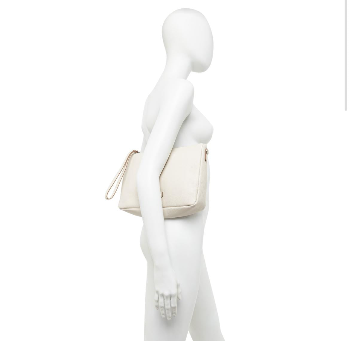 Borsa Nora pouch bottalata marble BS10225 LATTE GIANNI CHIARINI 