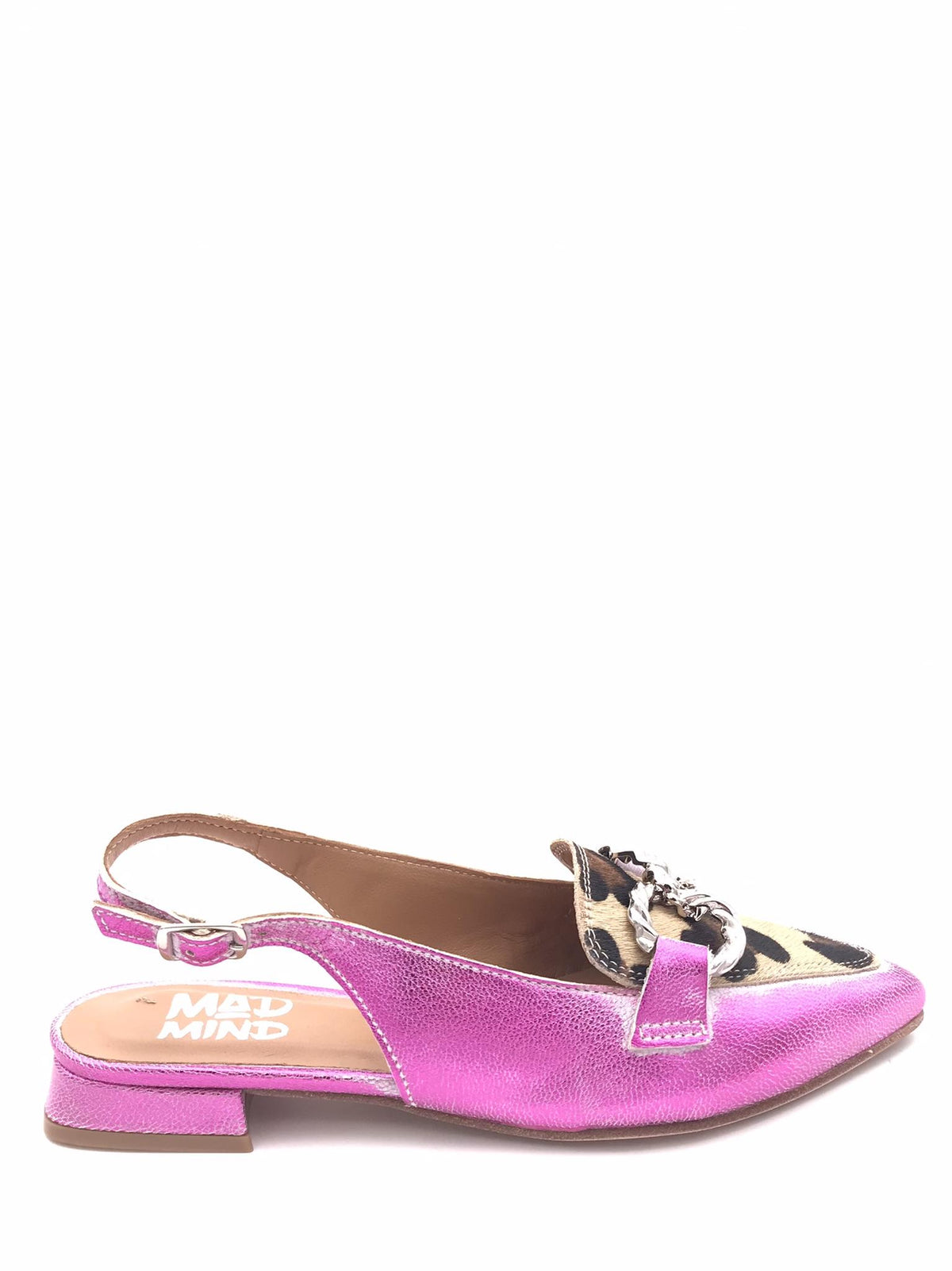Sling back fuxia-leo