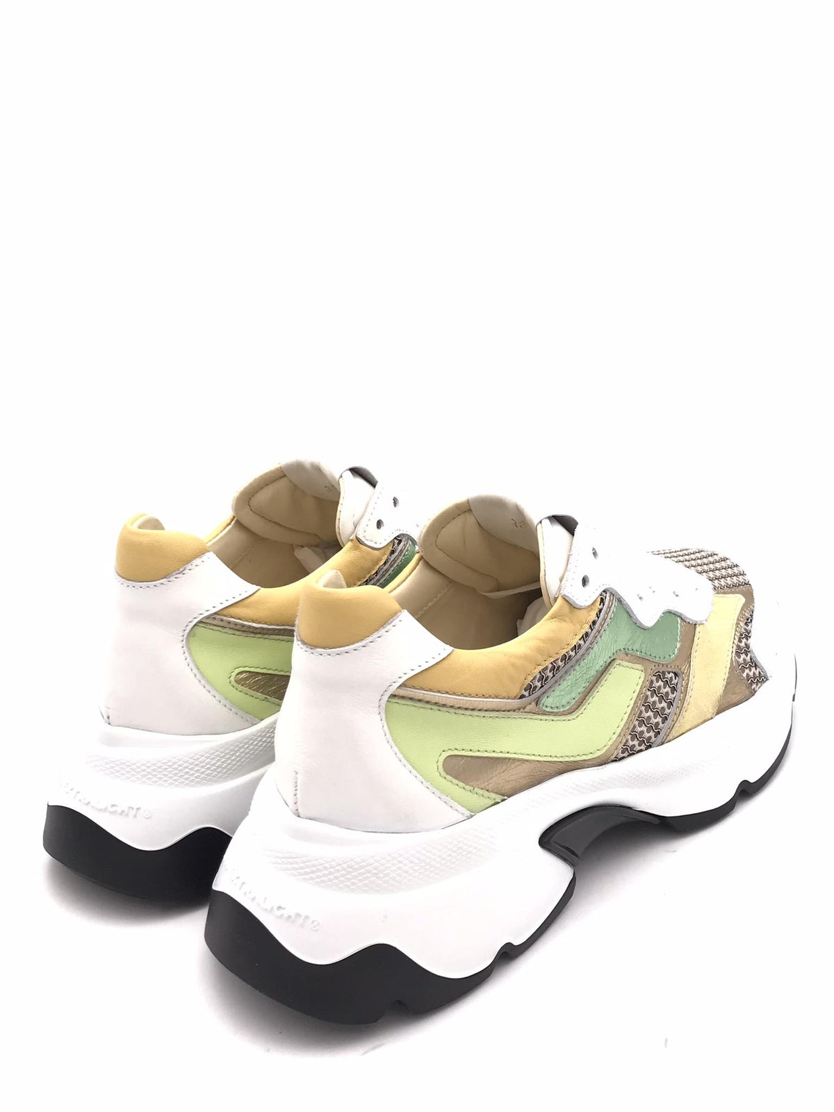 Sneakers donna City bianco-multi gold