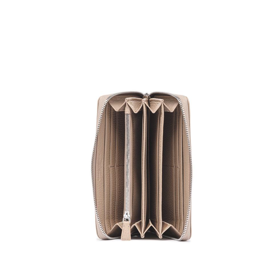 Portafoglio wallet zip round in pelle bottalata pink salt PF5042 GRNCIPRIA GIANNI CHIARINI 