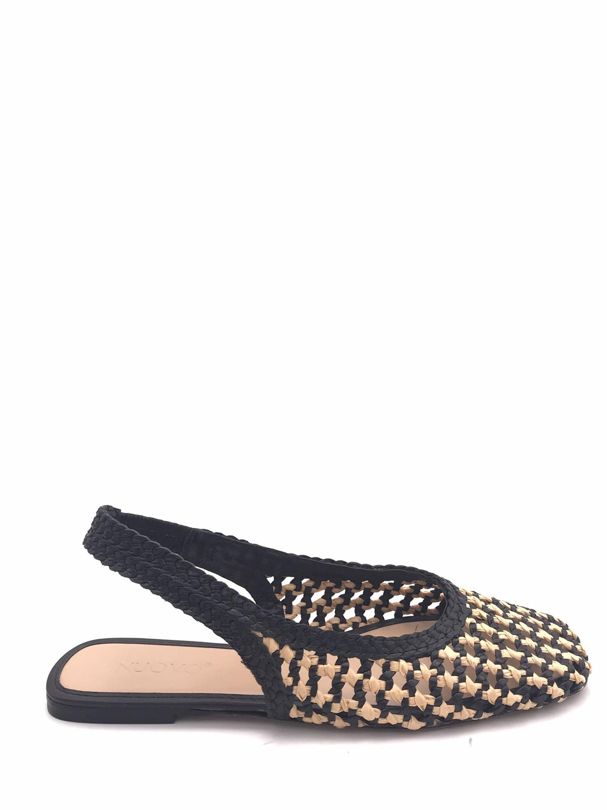 Chanel in pelle e raffia intrecciata nera-beige D41001 NERO-BEIGE INUOVO 