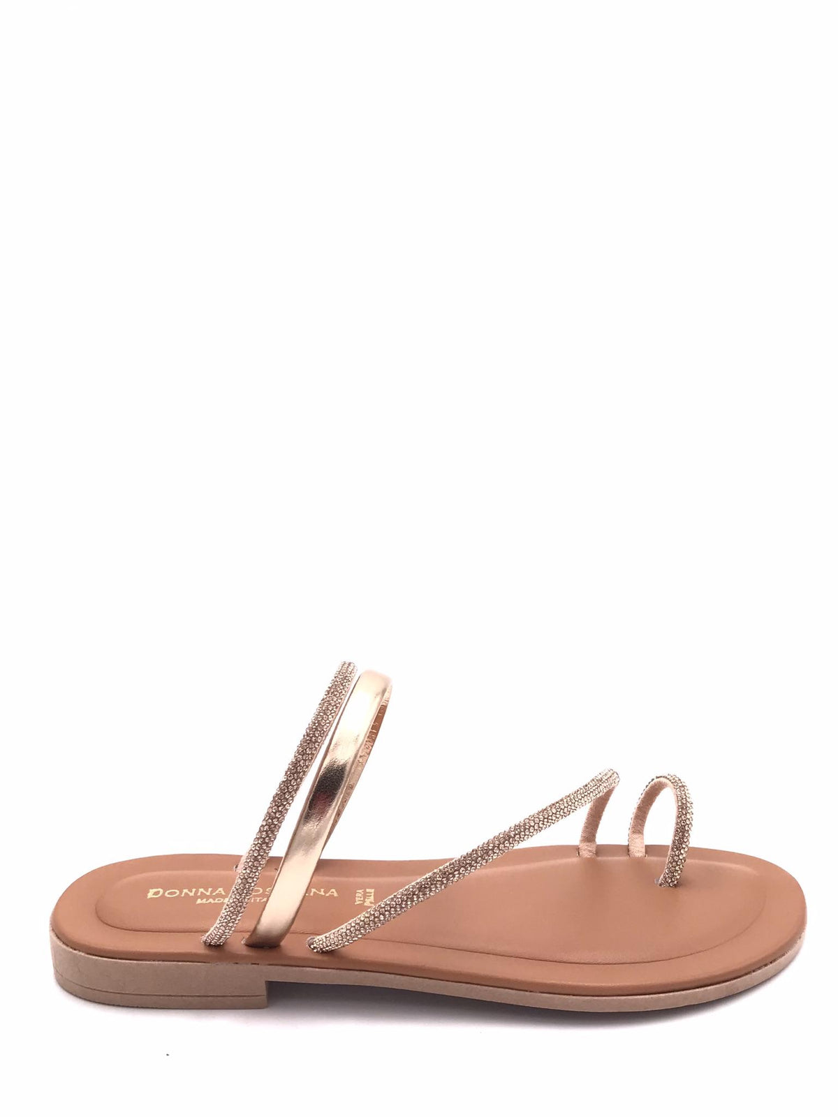 Ciabatta strass rame LIDO 801 RAME DONNA TOSCANA 
