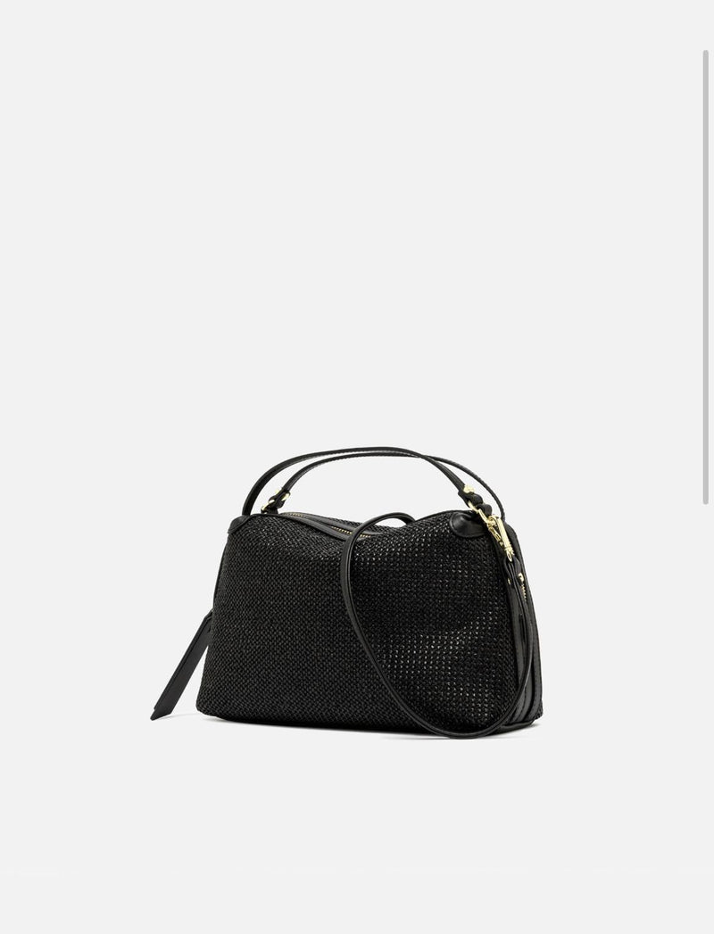 Borsa Alifa in raffia nera BS8788 NERO GIANNI CHIARINI 