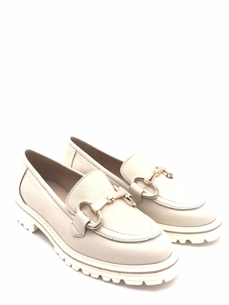 Mocassino Carla in pelle bottalata beige 096 BEIGE ZULIAN 