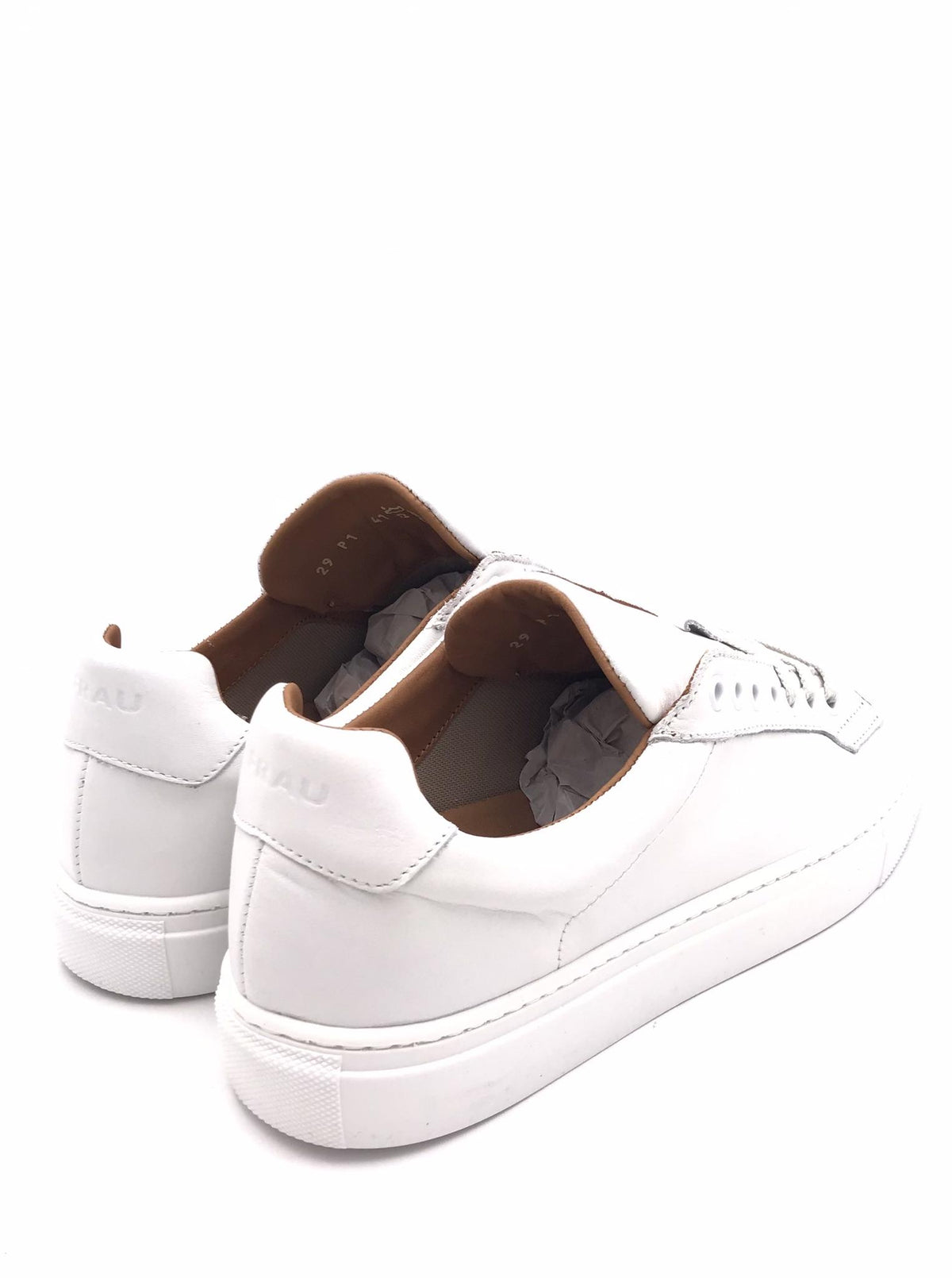 Sneakers uomo basic in pelle bianca 29P1 BIANCO FRAU 