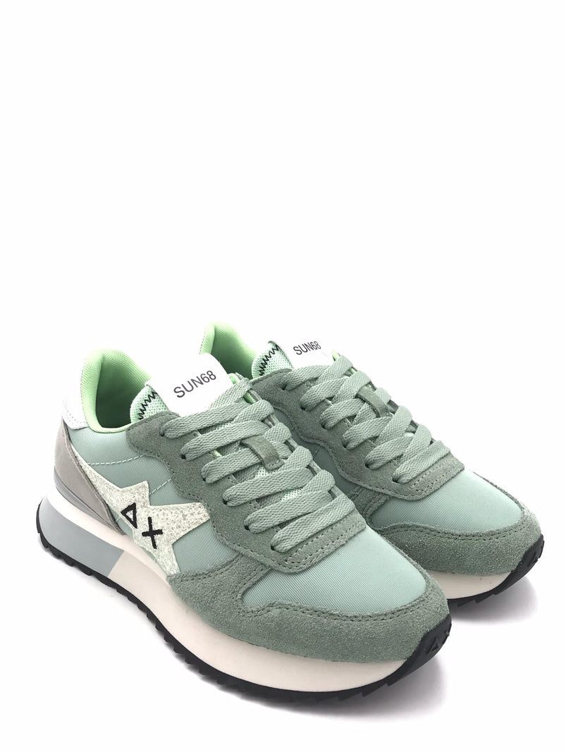 Sneakers Stargirl glitter logo verde salvia Z36214 SALVIA SUN 68 
