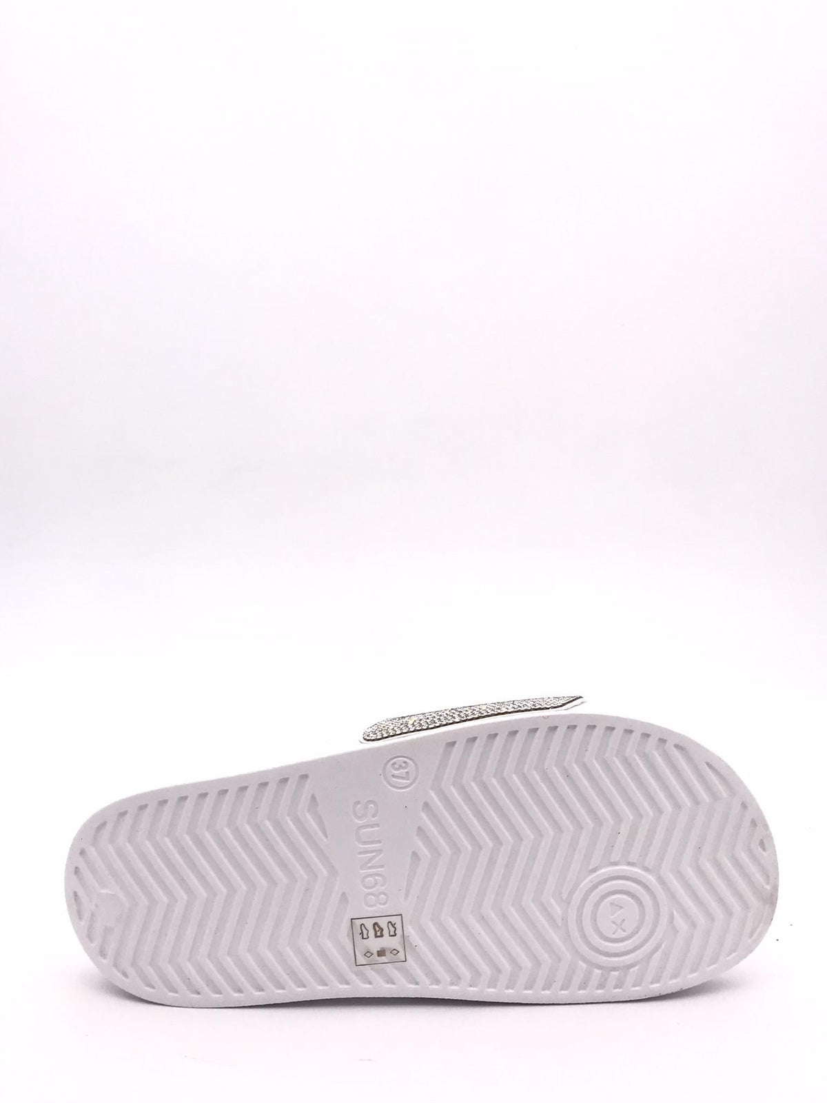 Slippers logo strass bianca BX36211 BIANCA SUN 68 