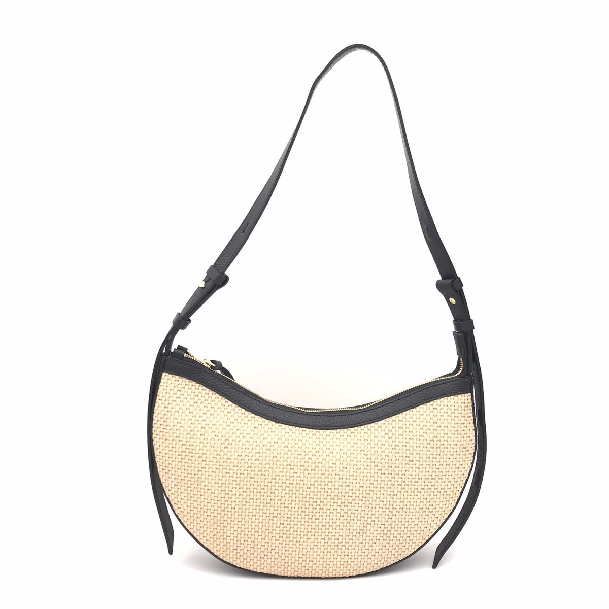Borsa Zoe in raffia naturale-nero 2963PE NATURALE/NERO LORISTELLA 