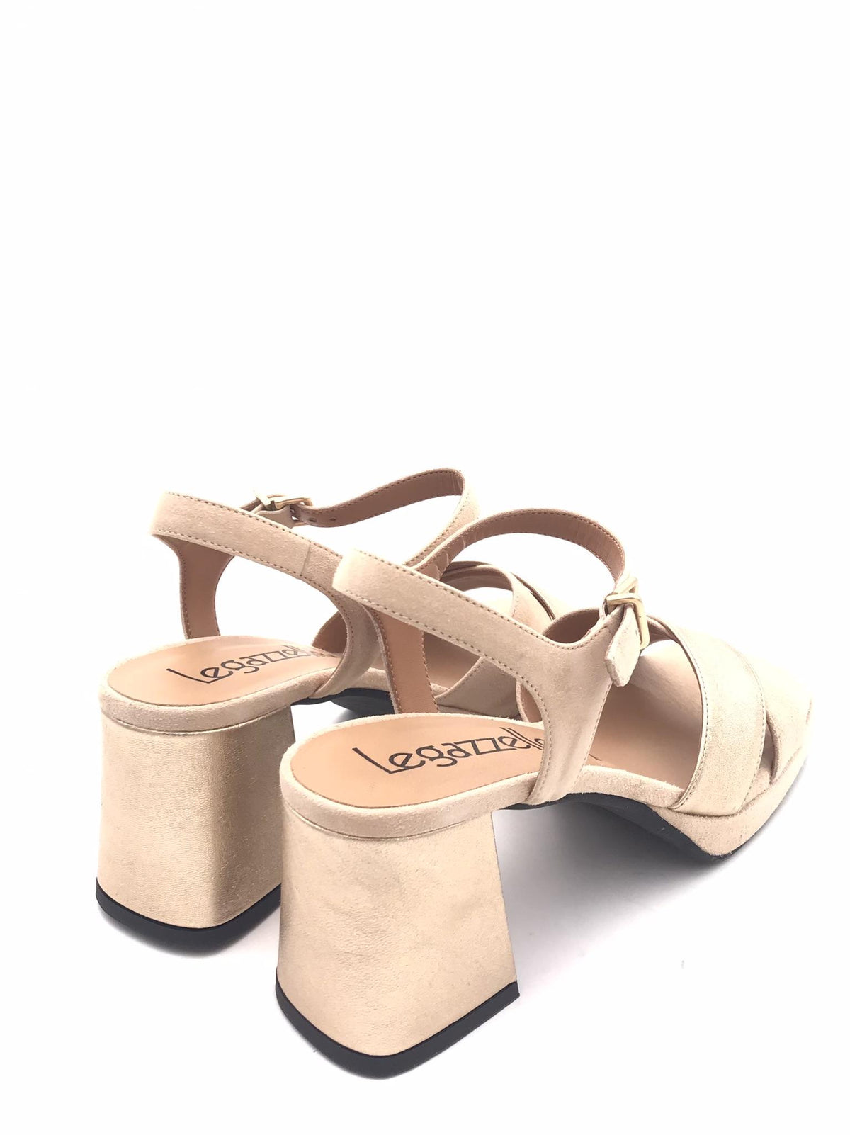 Sandalo plateau in camoscio catalina 808 BEIGE LEGAZZELLE 