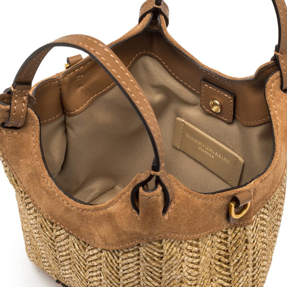 Borsa Dua small in raffia cookie BS12338 PGLSPGCUOIO GIANNI CHIARINI 