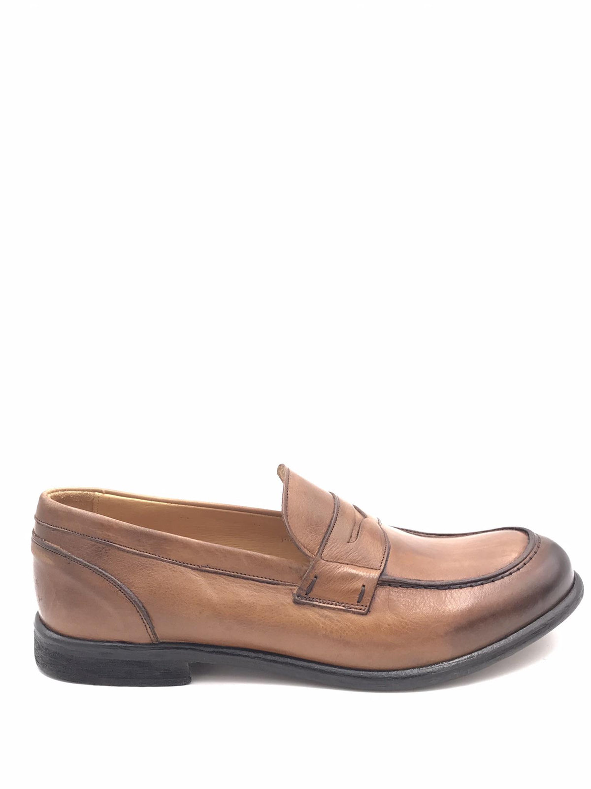 Mocassino uomo in pelle cuoio 9918 CUOIO EXTON 