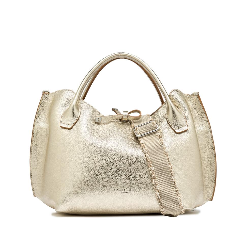 Borsa Fiamma laminata light gold BS11441 PLATINO GIANNI CHIARINI 