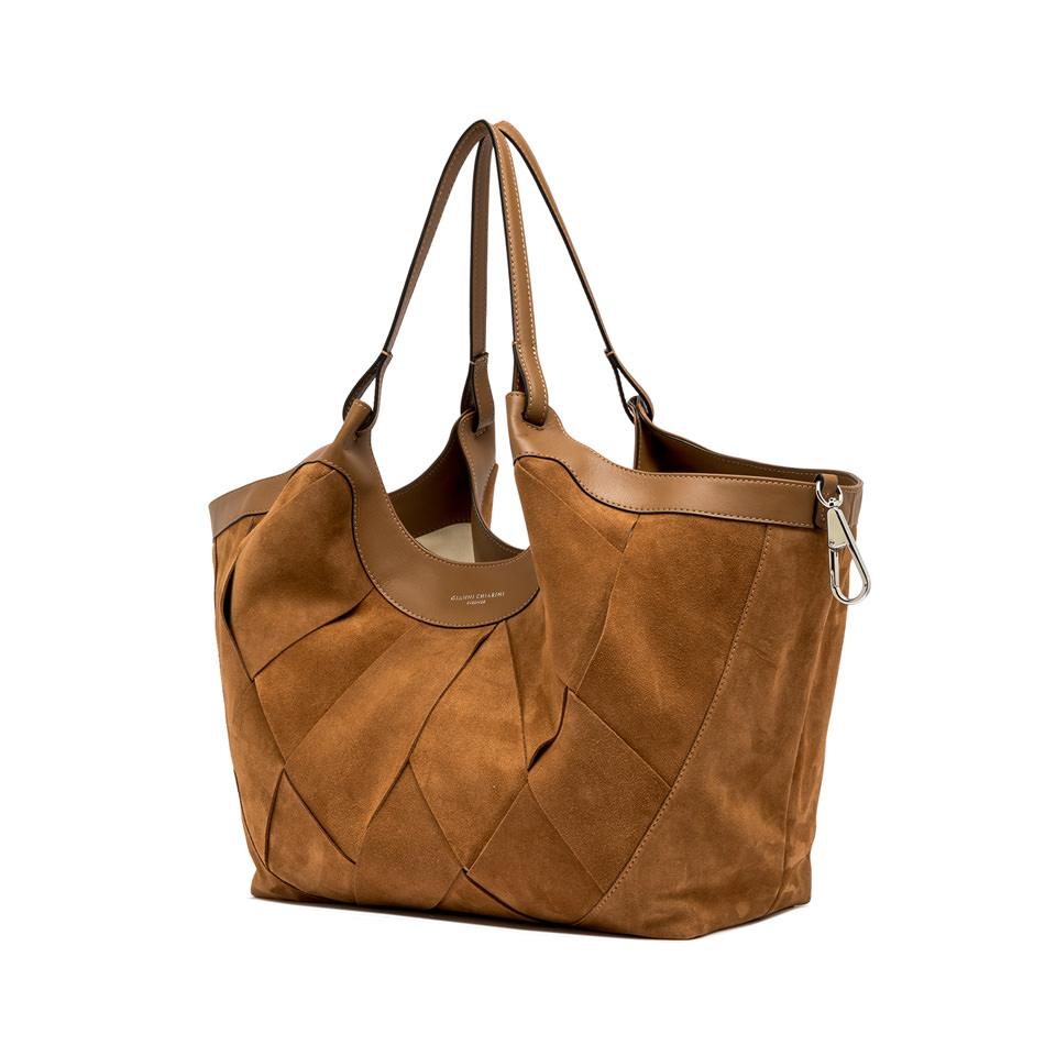 Borsa Dua large caramel BS12350 INT-CMCUOIO GIANNI CHIARINI 