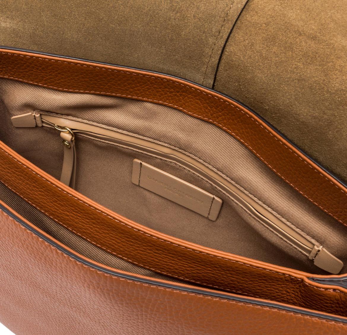 Borsa Helena round large caramello BS6037 CUOIO GIANNI CHIARINI 