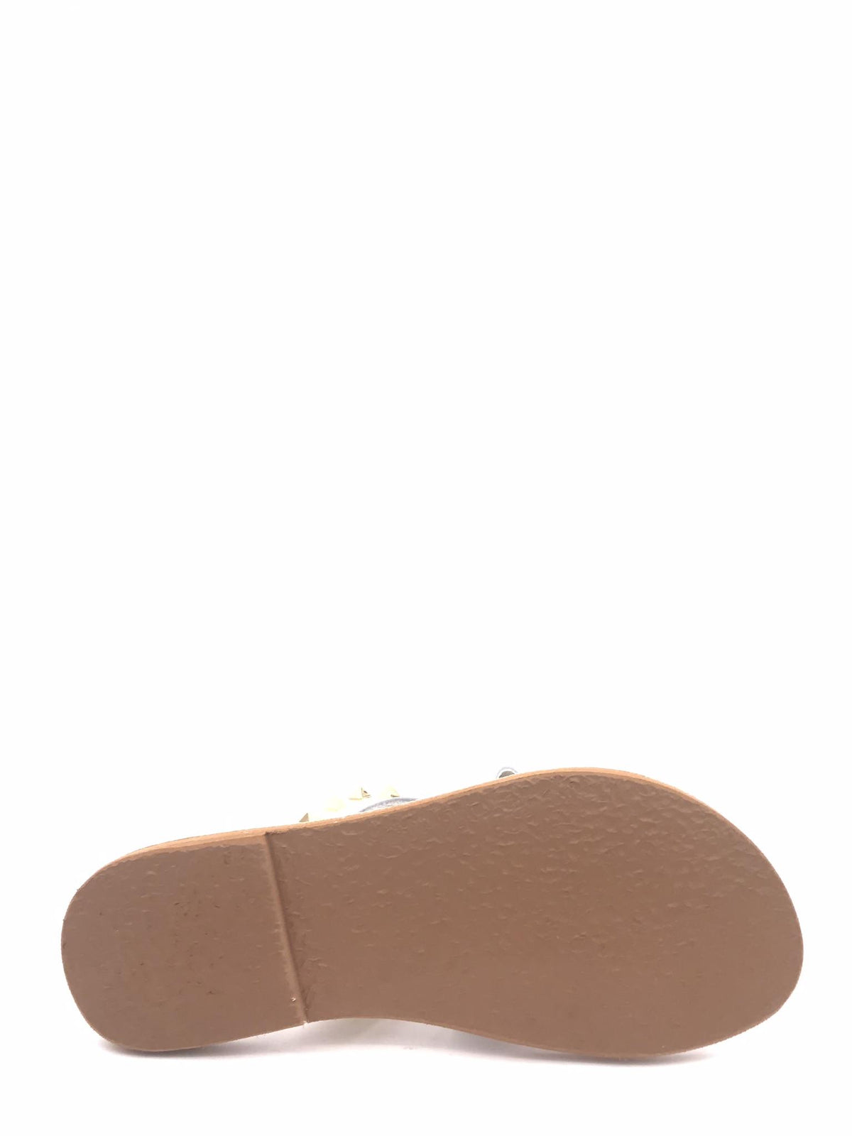 Ciabatte bianca con borchie oro 1087 BIANCA LE SALENTINE 
