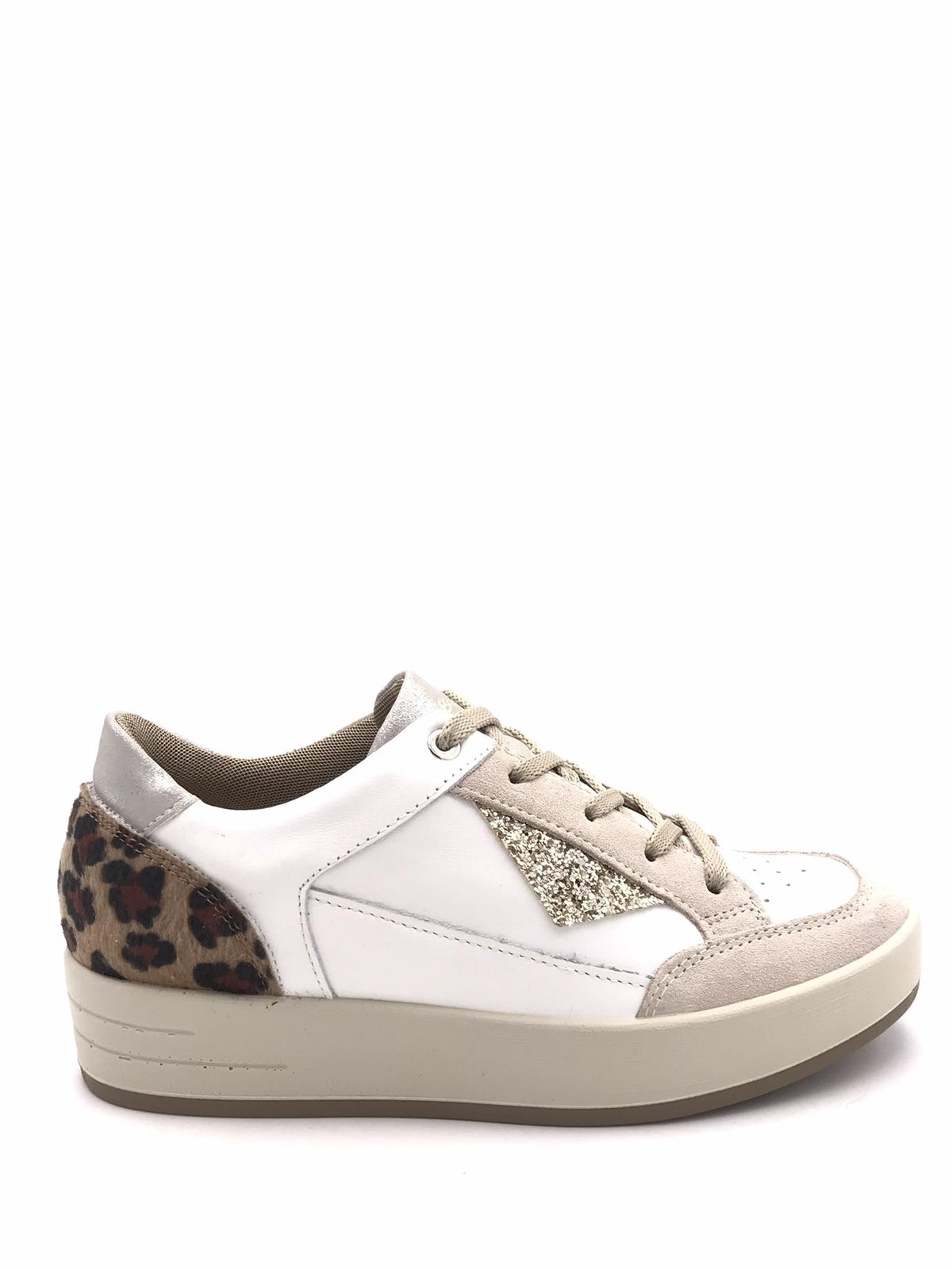 Sneakers donna Alina bianco-beige