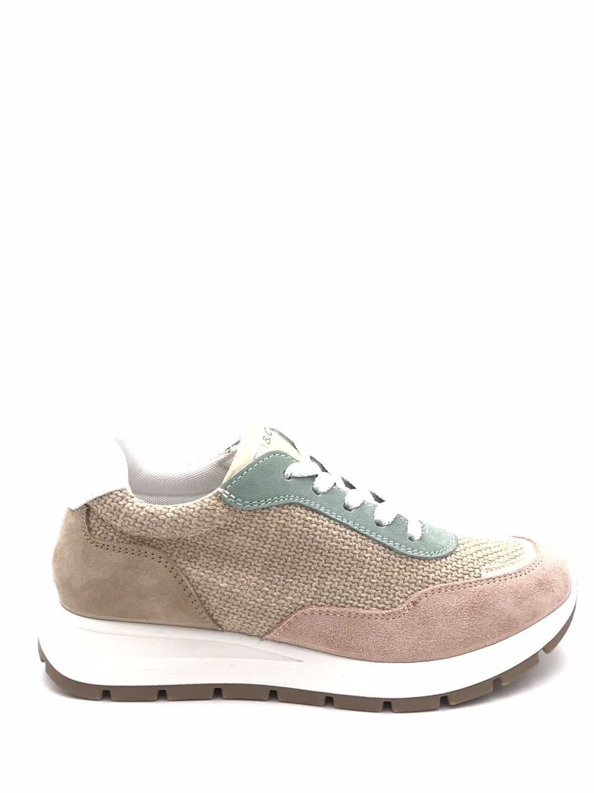 Sneakers donna Ermione beige-rosa
