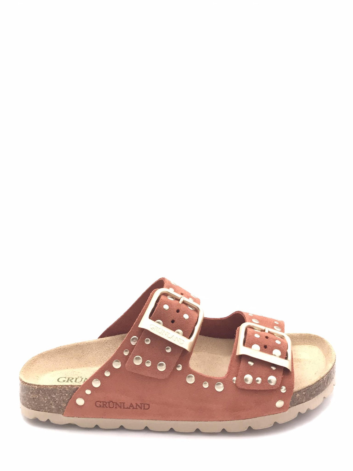Ciabatta Sara in crosta mattone con borchie CB 1797 MATTONE GRUNLAND 