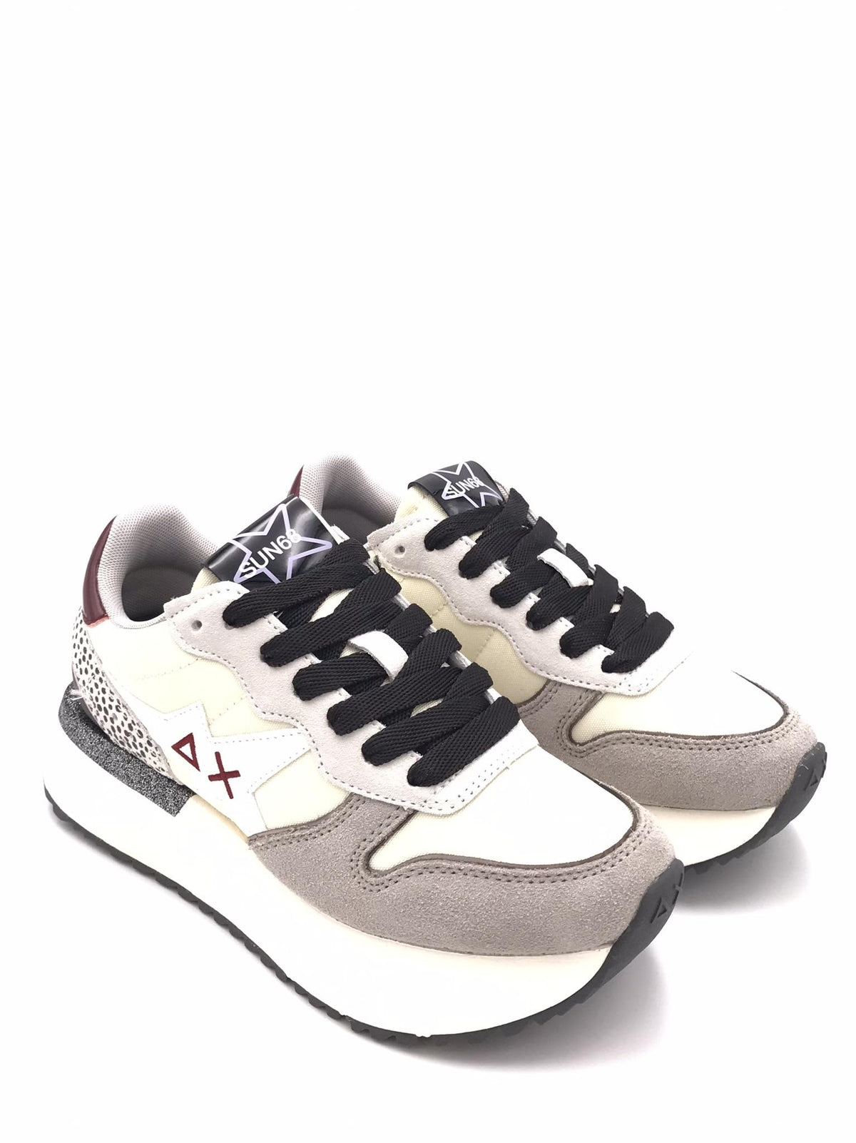 Sneakers big stargirl mix material bianca-panna Z45221 BIANCA-PANNA SUN 68 