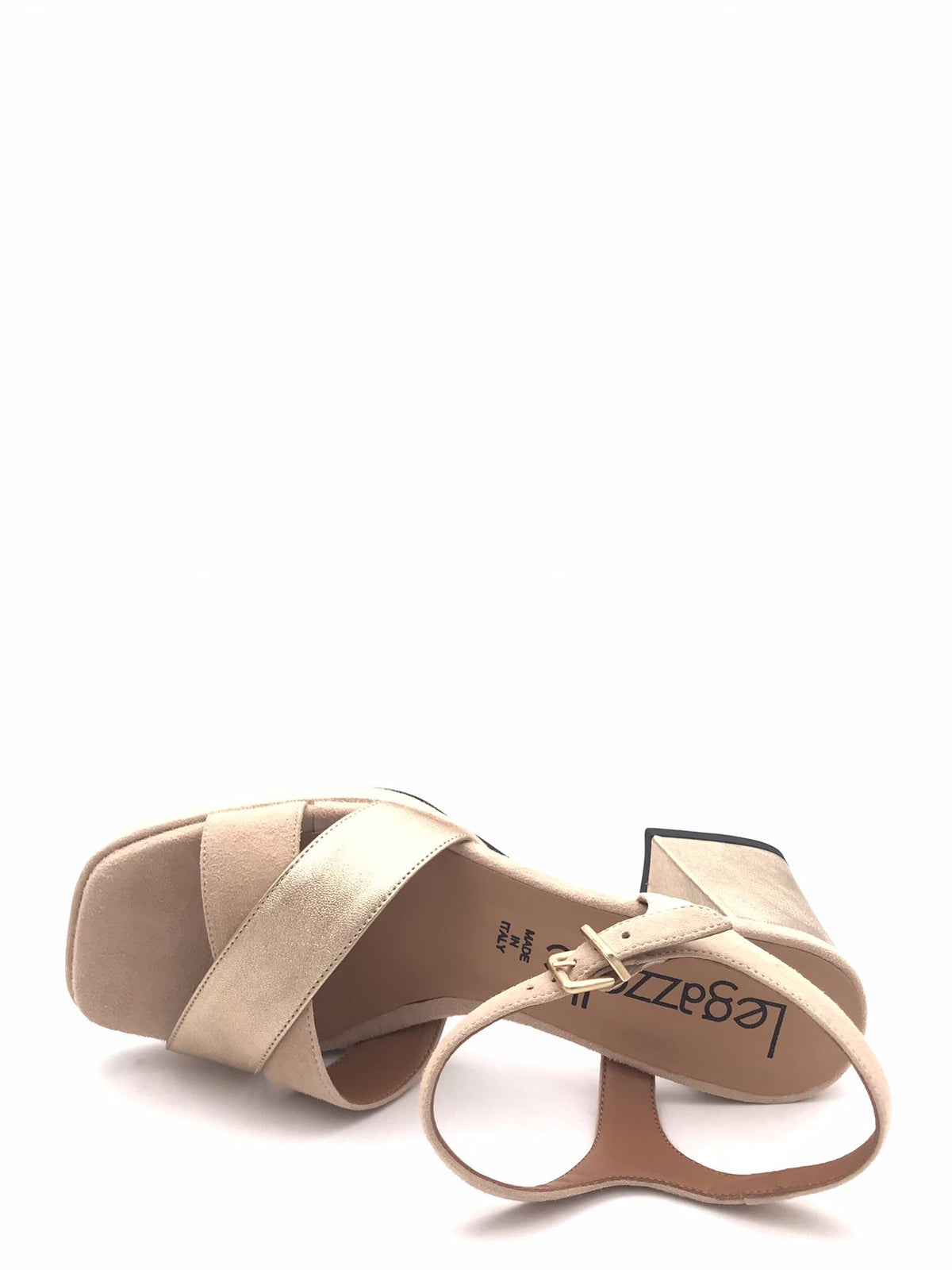 Sandalo plateau in camoscio catalina 808 BEIGE LEGAZZELLE 