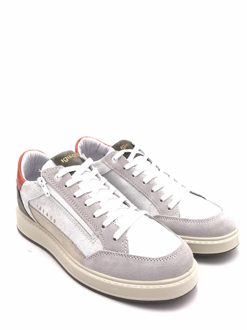 Sneakers uomo Santiago bianco-militare 7623322 BIANCO/MILITARE IGI&CO 