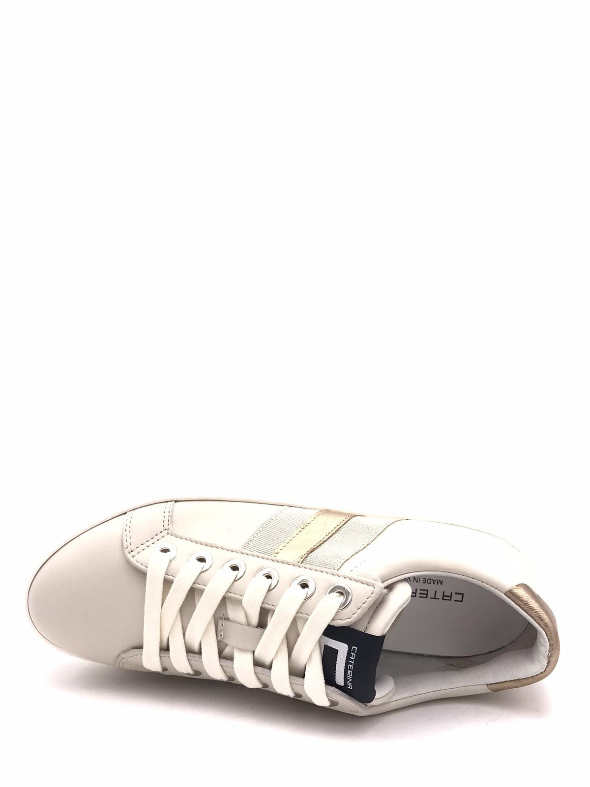 Sneakers donna Maddy in pelle beige