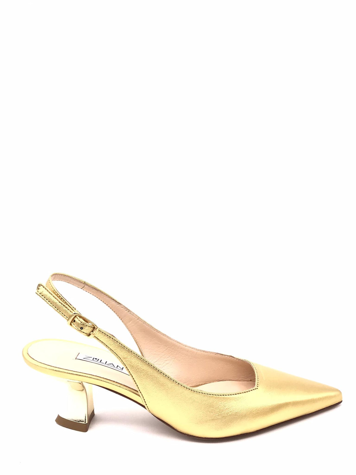 Sling back Magda in pelle laminata oro 1902 ORO ZULIAN 
