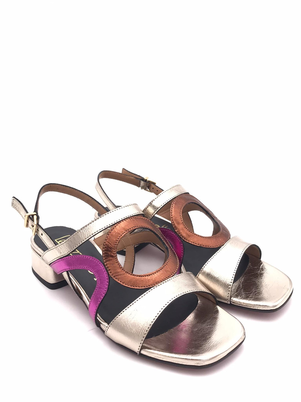 Sandalo in pelle laminata multicolor 300 MULTICOLOR LEGAZZELLE 