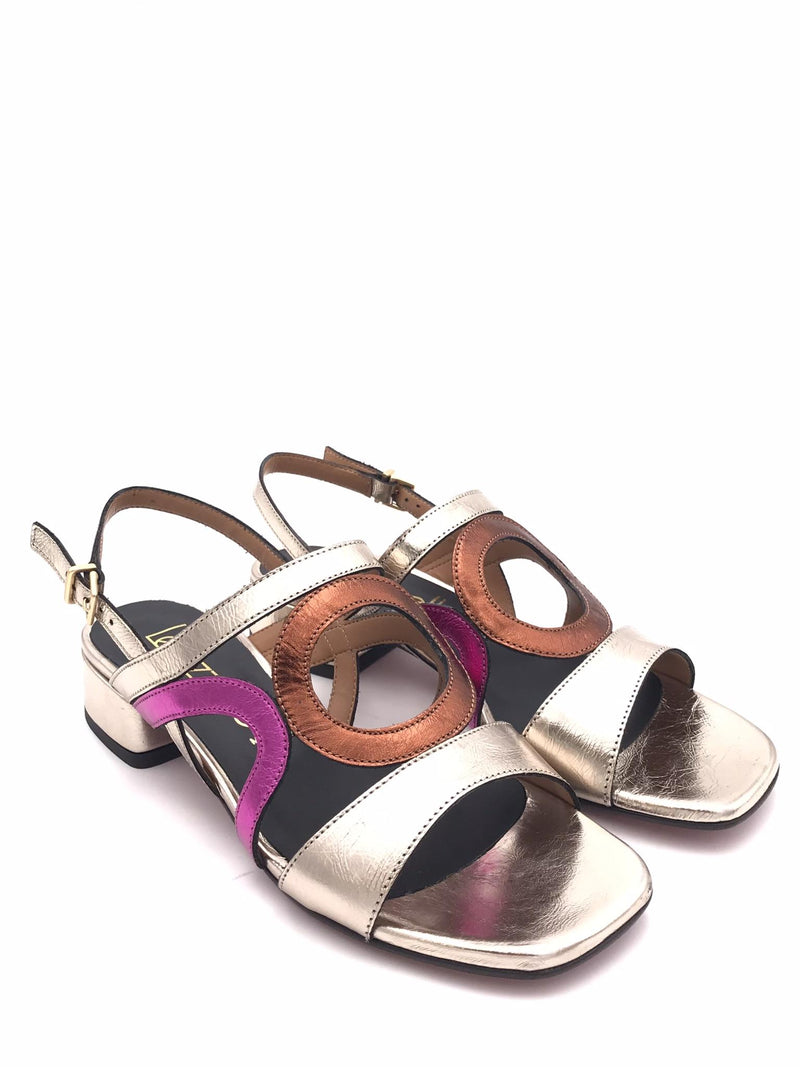 Sandalo in pelle laminata multicolor 300 MULTICOLOR LEGAZZELLE 