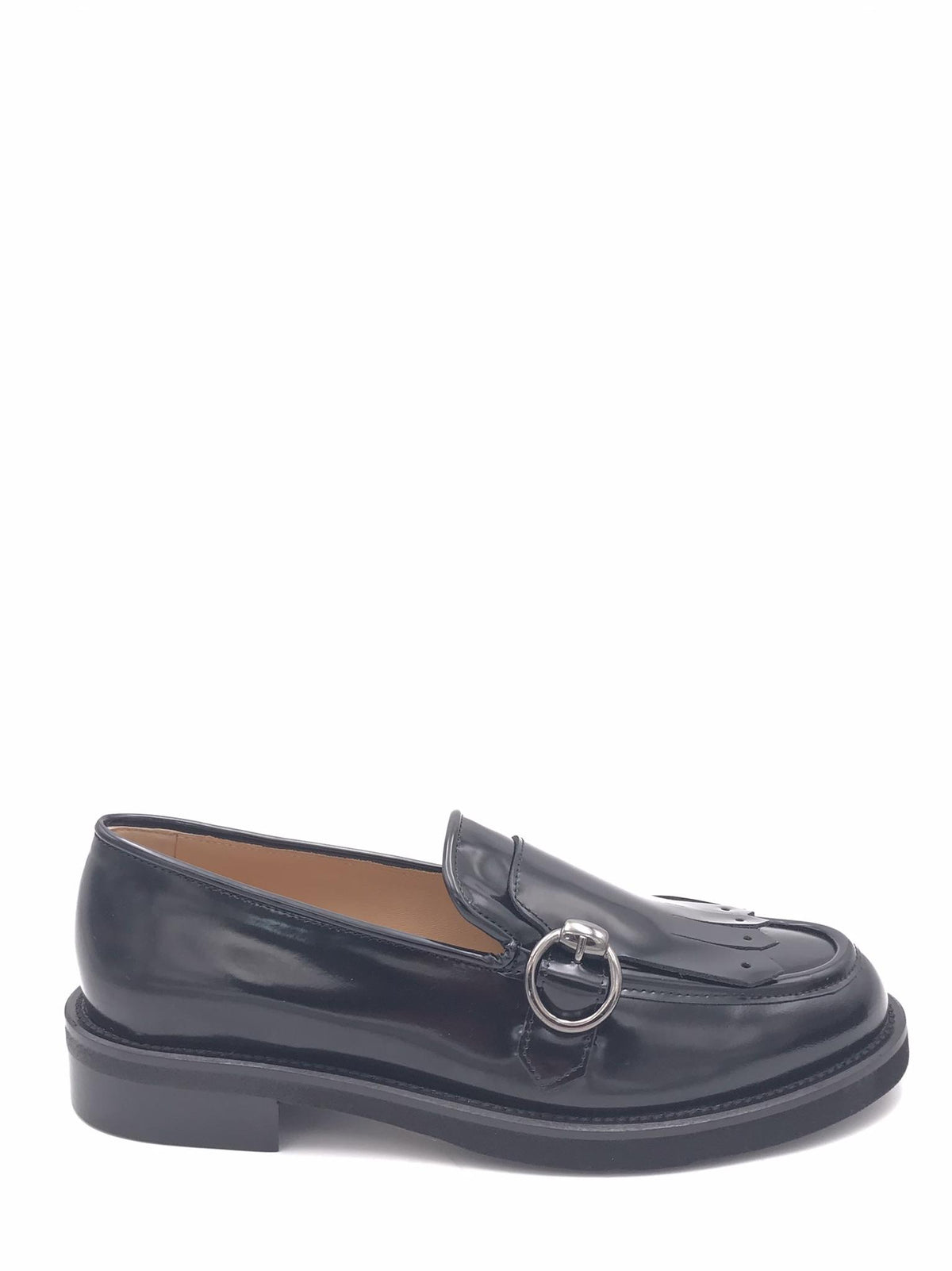 Mocassino in pelle spazzolata nera H485M NERO LUCA GROSSI 