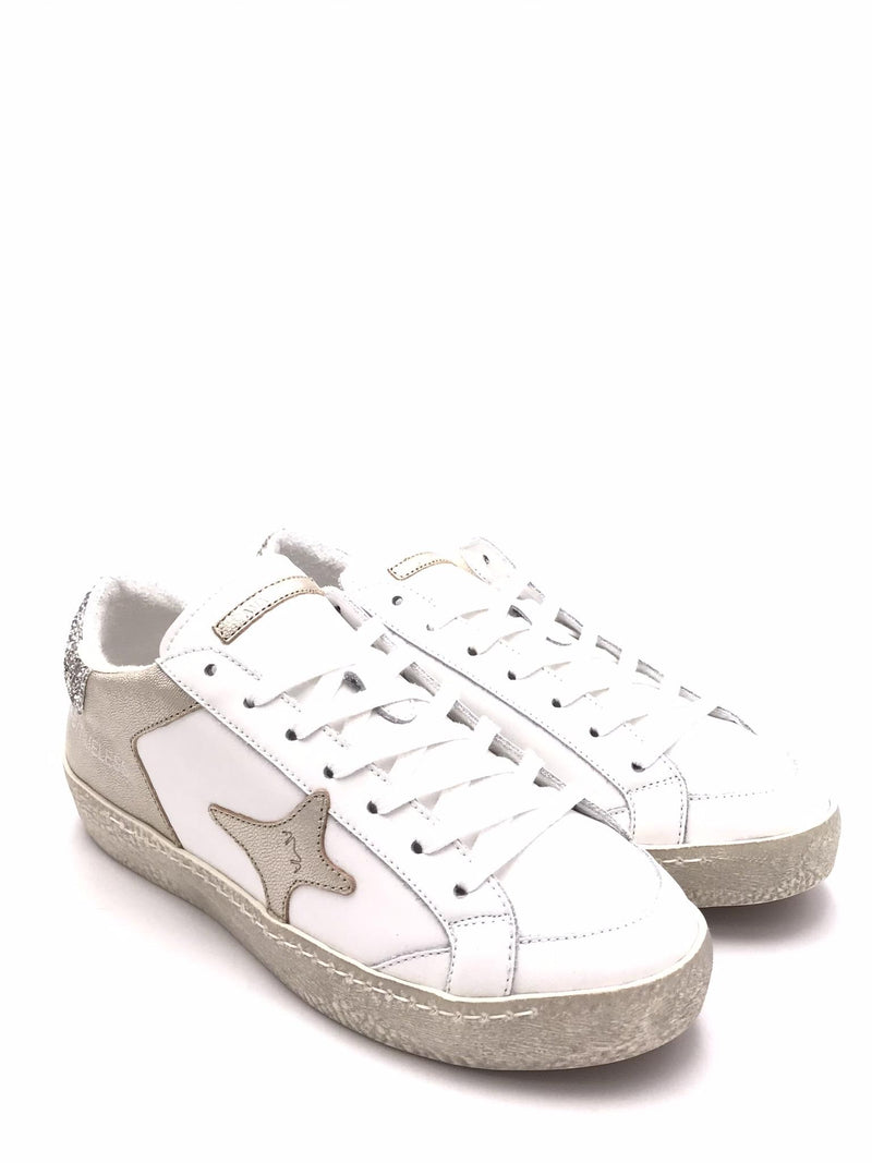 Sneakers Time Bianca-platino 4606 BIANCO/PLATINO AMA BRAND 