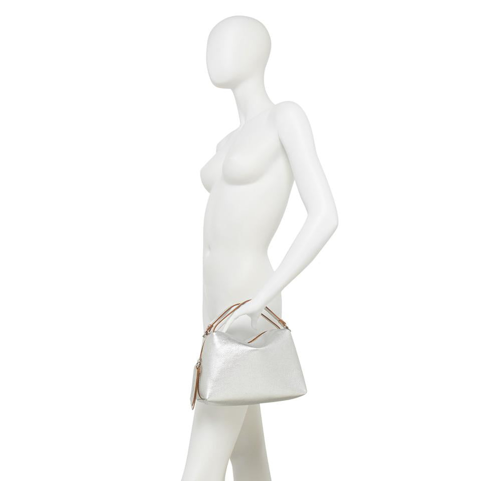 Borsa Alifa pelle laminata light gold BS8148 PLATINO GIANNI CHIARINI 