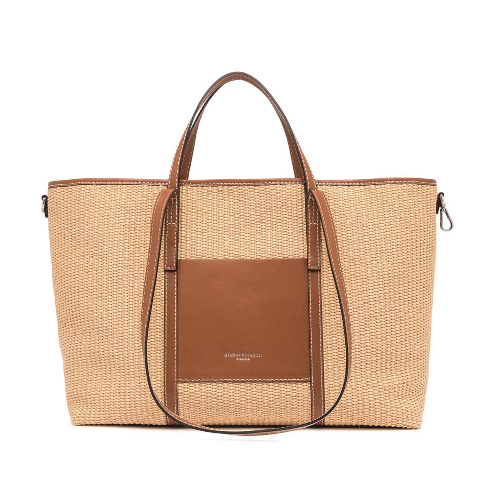 Borsa Superlight paglia intrecciata naturale BS10356 NATURALE GIANNI CHIARINI 