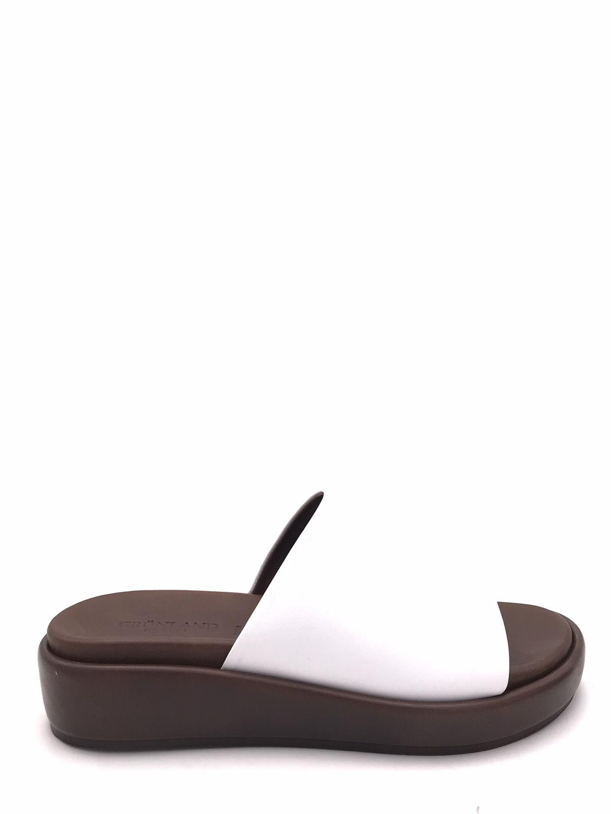 Ciabatta donna Fles in pelle bianca