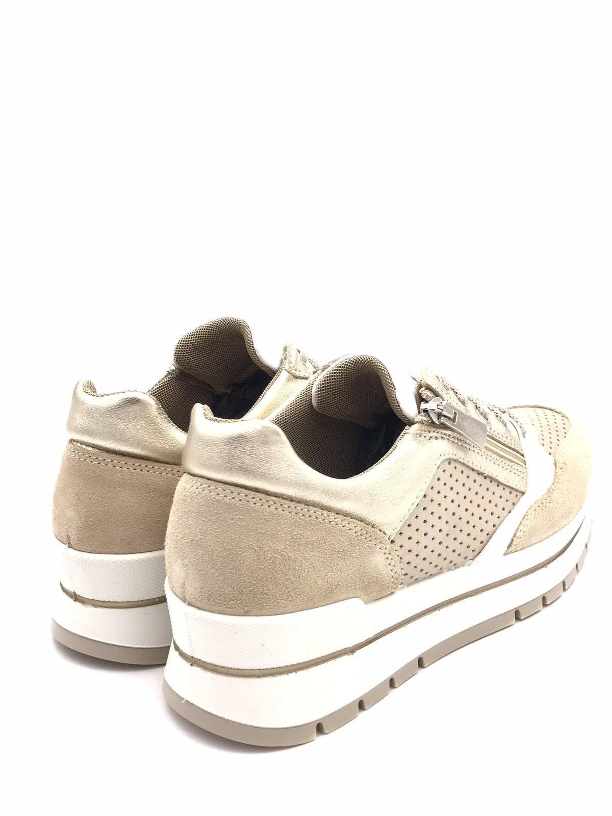 Sneakers donna Anika avorio-platino